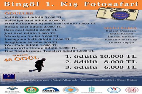 Bingöl 1. kış fotosafari yarışma şartnamesi yayımlandı