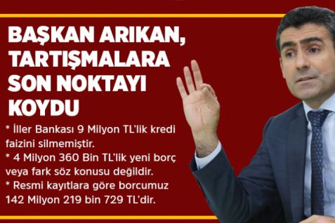 Başkan arıkan, son noktayı koydu