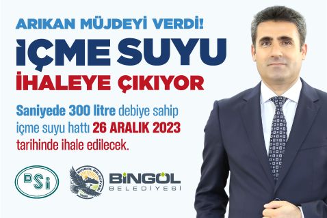 İÇME SUYU İHALEYE ÇIKIYOR